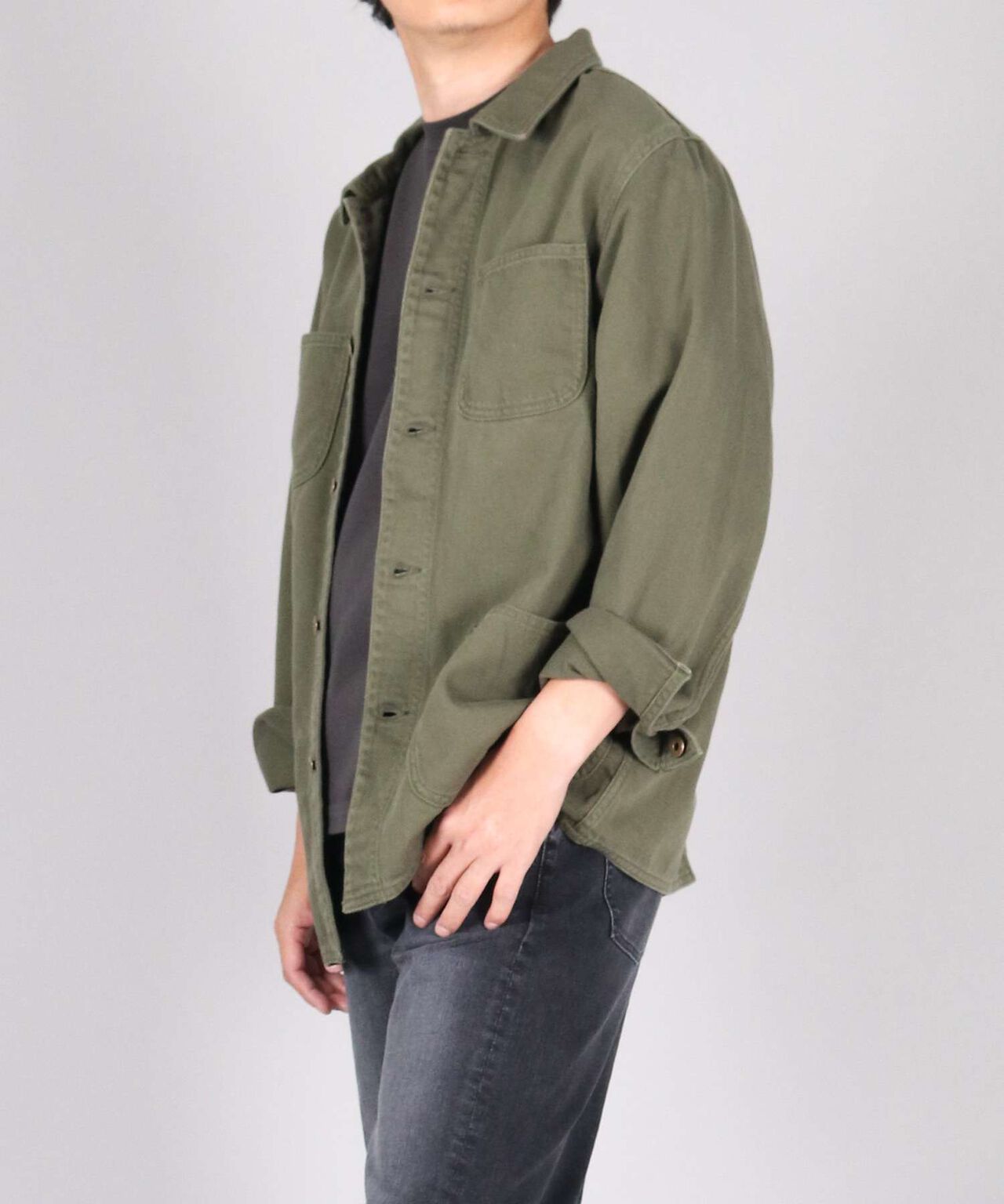 Organic Drill Coverall Jacket,NATURAL, large image number 13