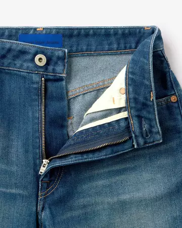 WOMEN | Light Tapered Jeans 9oz  Medium Indigo,MEDIUM INDIGO, large image number 5