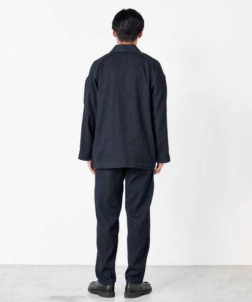 Sashiko Wide Tapered 5P Pants,INDIGO, large image number 4