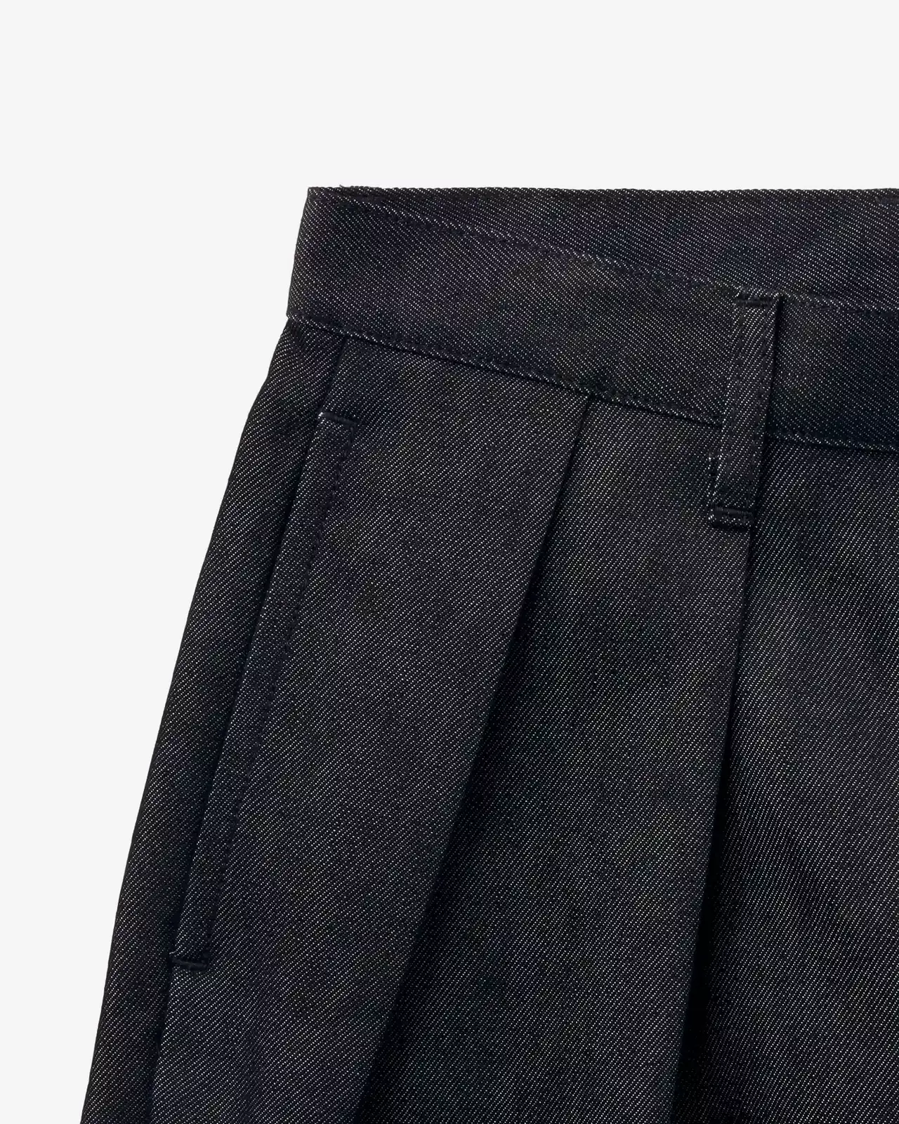 MEN | Light Two Tuck Loose Trousers 9oz Black,BLACK, large image number 8