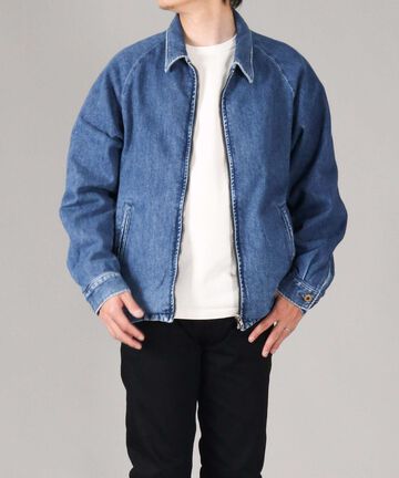 11oz Denim Smooth Swing Top Jacket,MEDIUM INDIGO, large image number 0