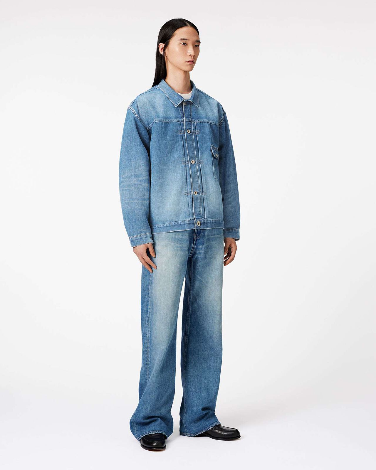 MEN | Light Type 1 Denim Jacket 9oz Medium Indigo,MEDIUM INDIGO, large image number 3