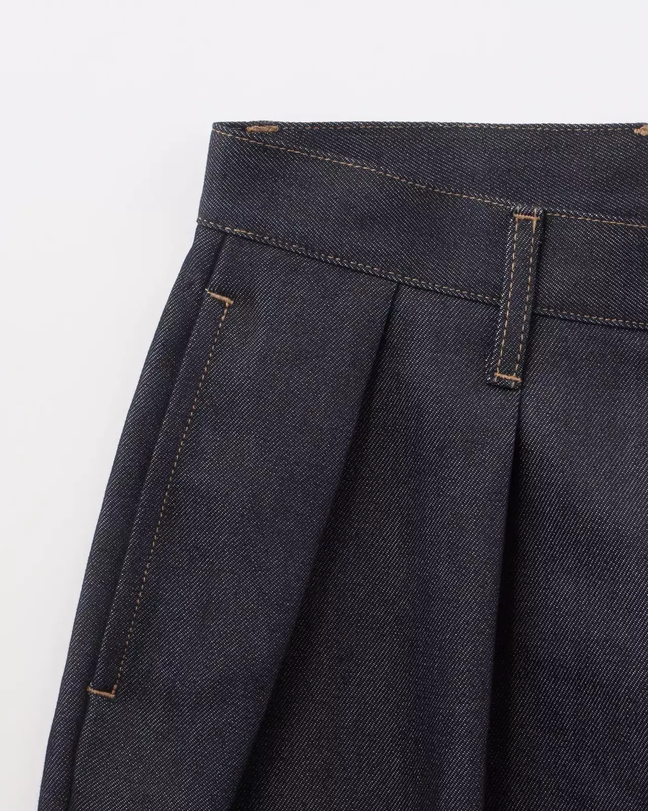 MEN | Light Two Tuck Loose Trousers 9oz Rigid,RIGID, large image number 8