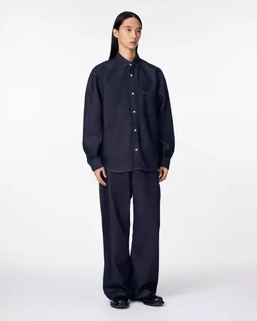 MEN | Light Relax Fit L/S Shirt 9oz,INDIGO, large image number 3