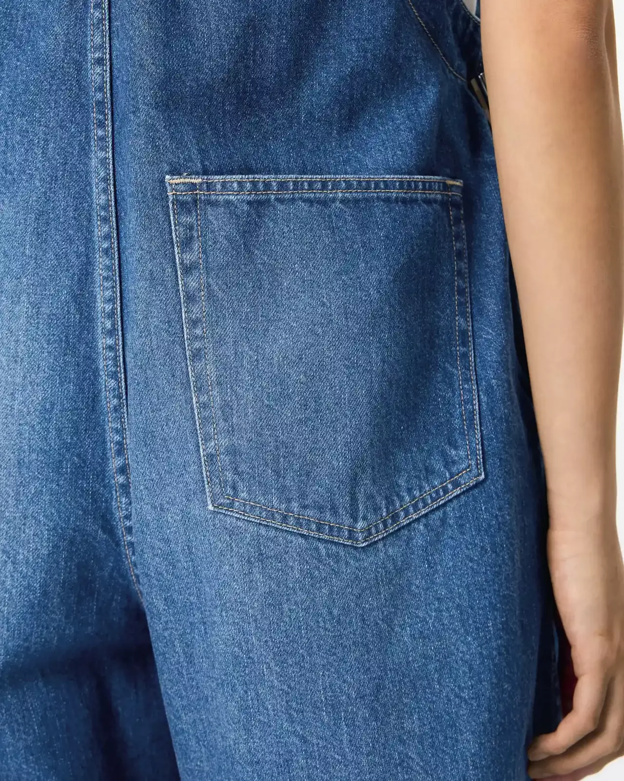 WOMEN | Denim Overalls 11oz Medium Indigo,MEDIUM INDIGO, large image number 3