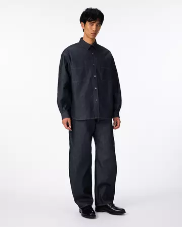 MEN | Light Denim Relax Shirt 7oz Rigid,RIGID, large image number 4