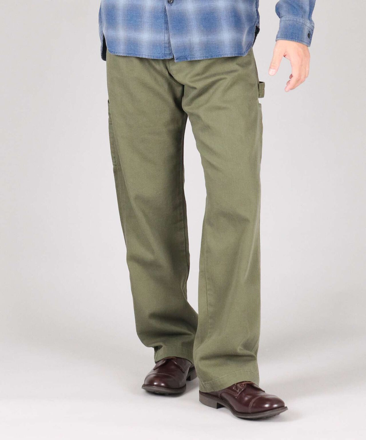 Organic Drill Painter Pants,OLIVE, large image number 0