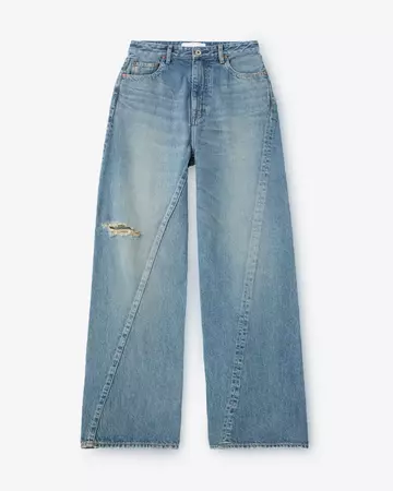 WOMEN | Skew Straight Jeans 11oz Medium Indigo,MEDIUM INDIGO, large image number 4
