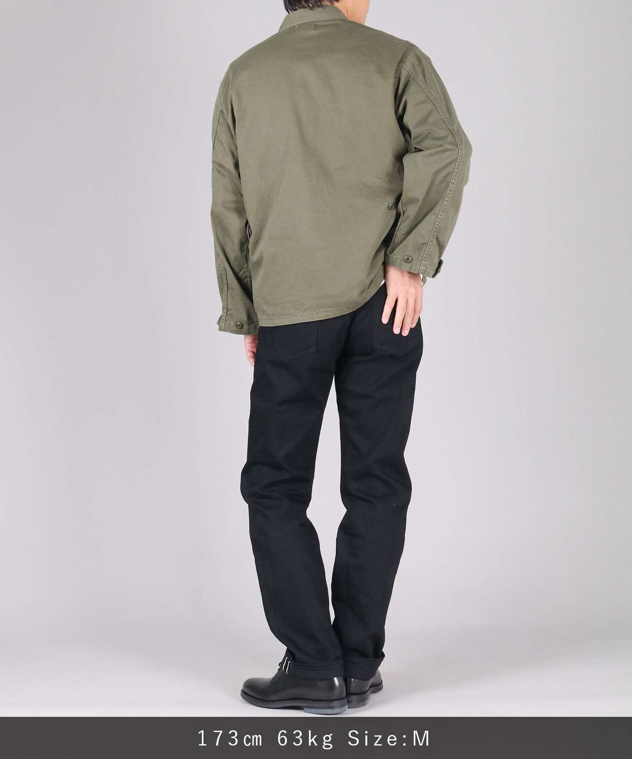 Sulphur Dyed Loose Satin Fatigue Jacket,OLIVE, large image number 20