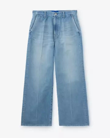 MEN | Light Wide Press Trousers 9oz Medium Indigo,MEDIUM INDIGO, large image number 4