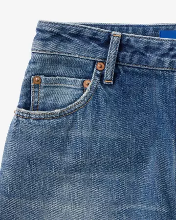 WOMEN | Selvedge Slim Straight Jeans 12oz Medium Indigo,MEDIUM INDIGO, large image number 8