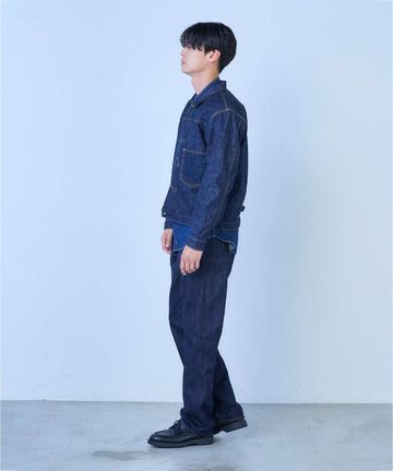 J501 14.8oz US Cotton Loose Selvedge Jeans,INDIGO, large image number 8