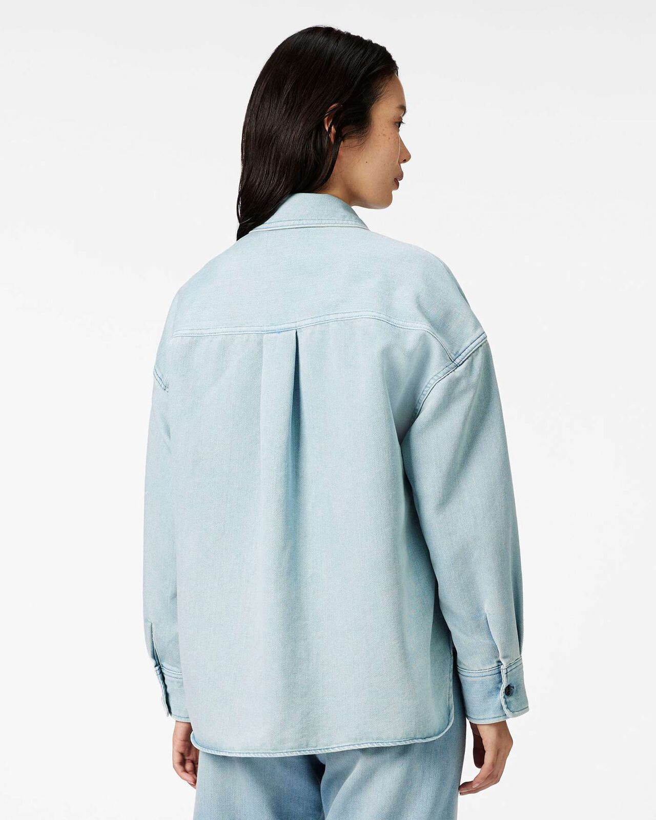 WOMEN | Light Denim Shirt 9oz,LIGHT INDIGO, large image number 2