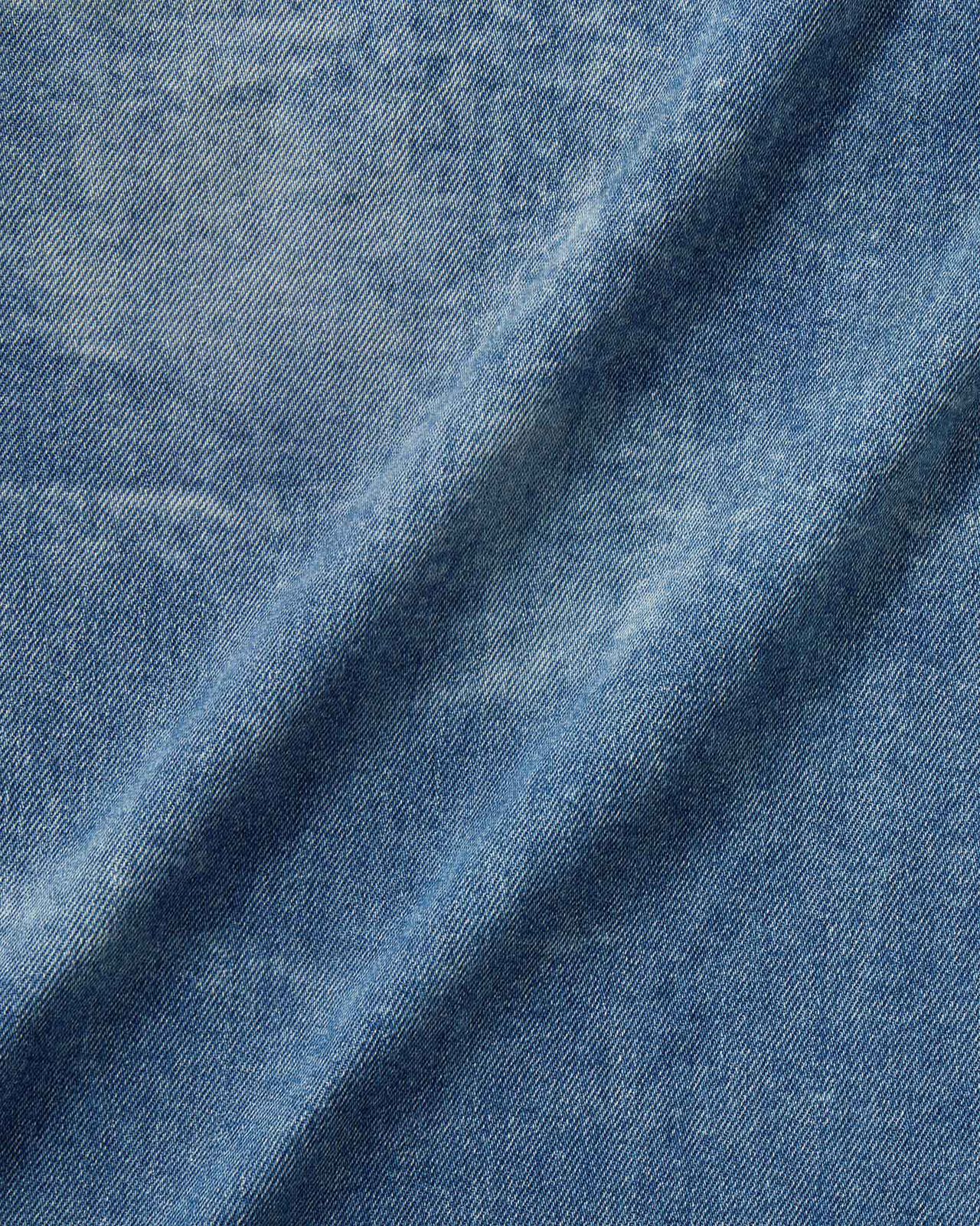 MEN | Light Oversized S/S Shirt 9oz Medium Indigo,MEDIUM INDIGO, large image number 6