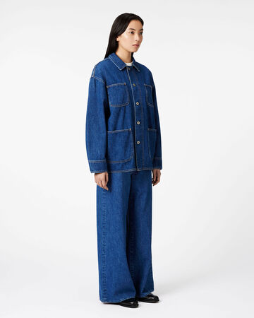 WOMEN | Selvedge Coveralls 12oz Medium Indigo,MEDIUM INDIGO, large image number 3