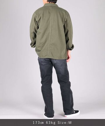 Organic Drill Coverall Jacket,NATURAL, large image number 20