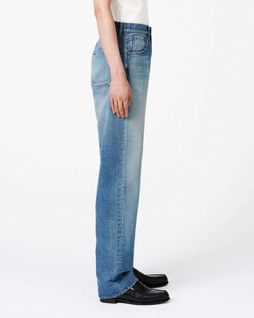 MEN | Light Wide Jeans 9oz Medium Indigo,MEDIUM INDIGO, large image number 1