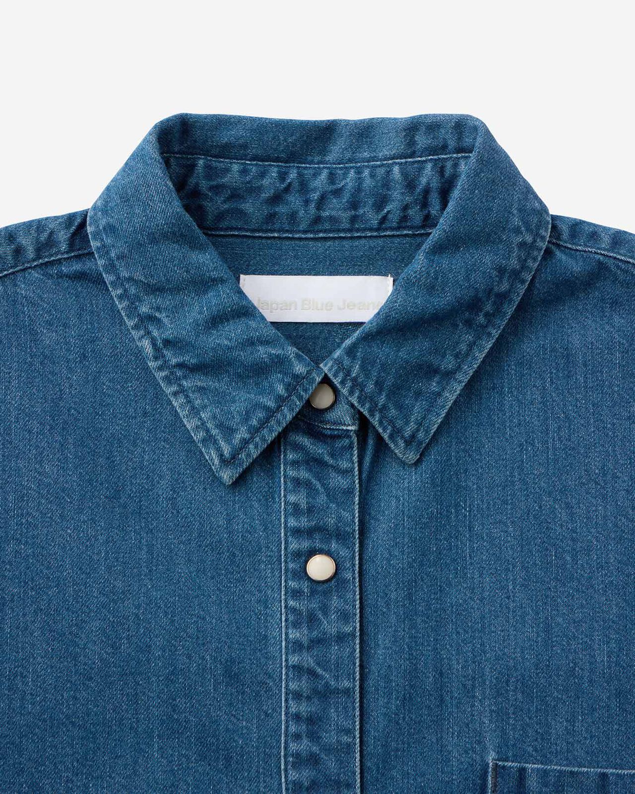 WOMEN | Light Denim Shirt 7oz,MEDIUM INDIGO, large image number 6