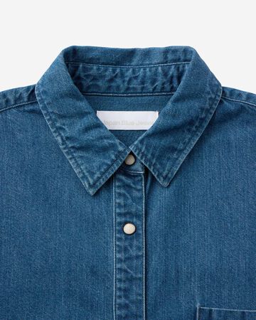 WOMEN | Light Denim Shirt 7oz,MEDIUM INDIGO, large image number 6