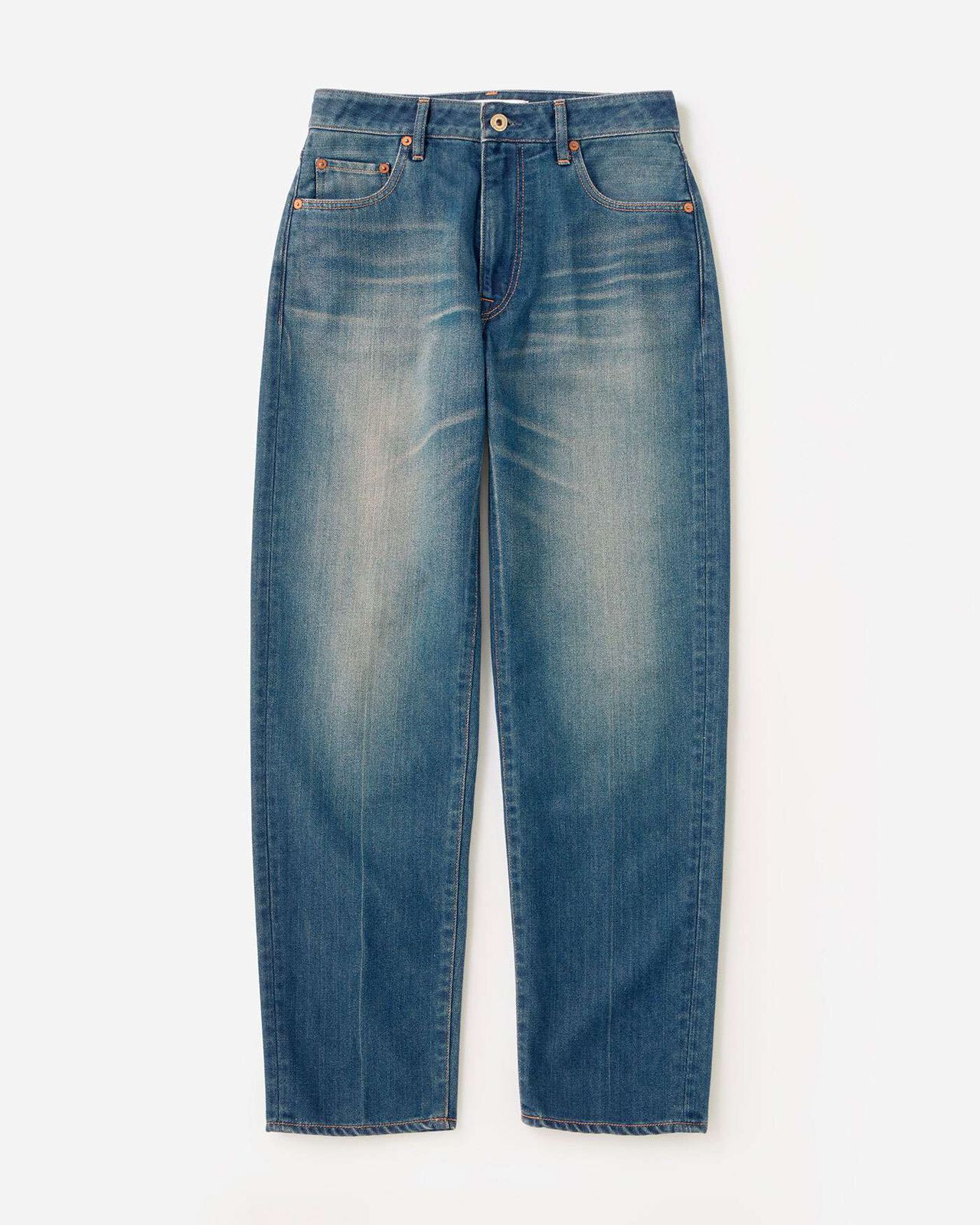 WOMEN | Light Tapered Jeans 9oz  Medium Indigo,MEDIUM INDIGO, large image number 4