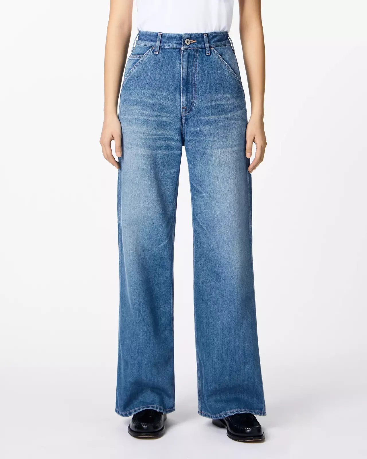 WOMEN | Light Painter Pants 9oz Medium Indigo,MEDIUM INDIGO, large image number 0