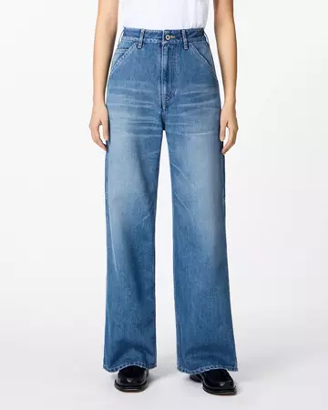 WOMEN | Light Painter Pants 9oz Medium Indigo,MEDIUM INDIGO, large image number 0