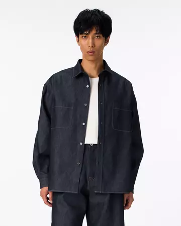 MEN | Light Denim Relax Shirt 7oz Rigid,RIGID, large image number 0