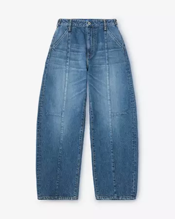 WOMEN | Panel Curve Jeans 11oz Medium Indigo,MEDIUM INDIGO, large image number 5