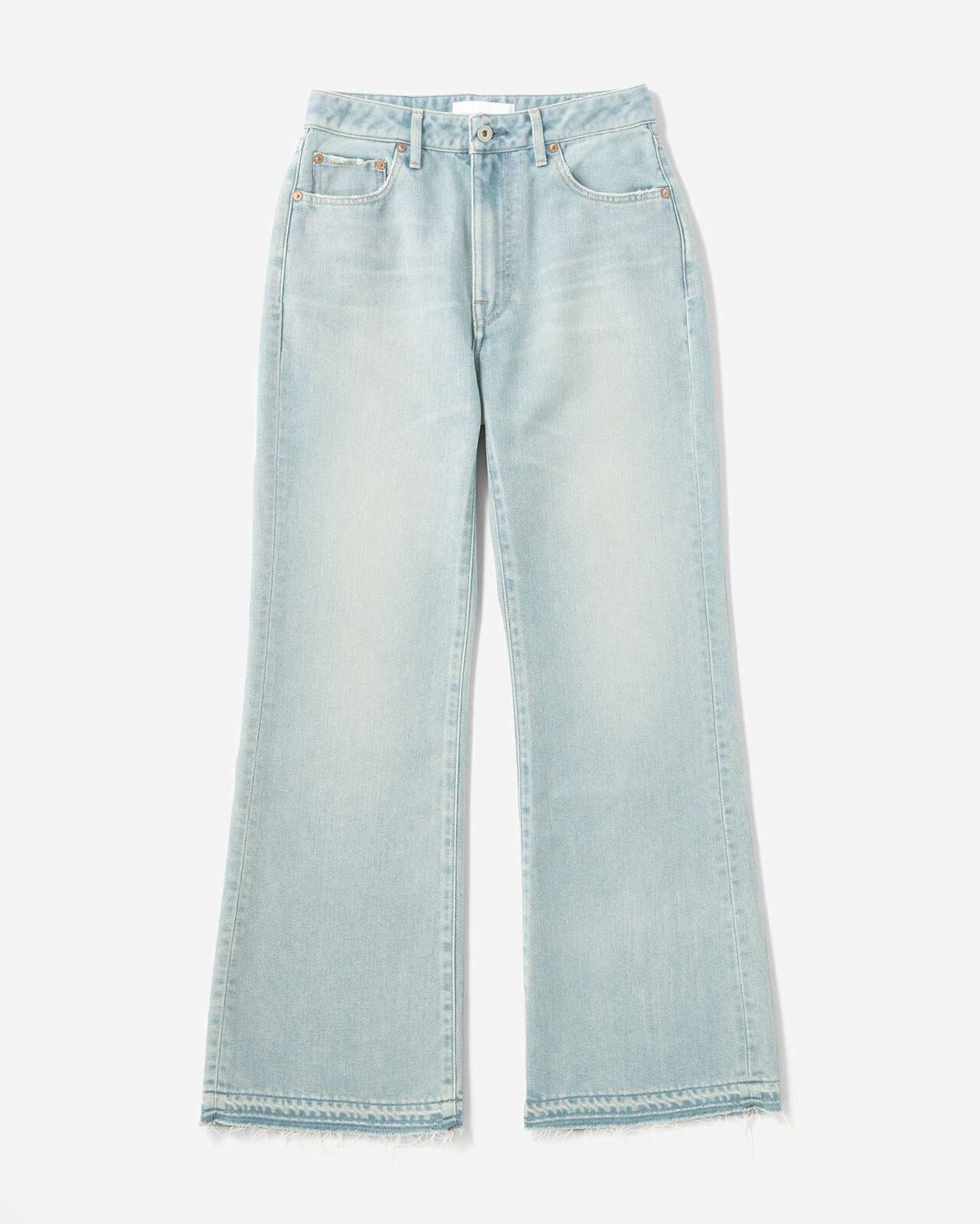 WOMEN | Light Flare Jeans 9oz Light Indigo,LIGHT INDIGO, large image number 3