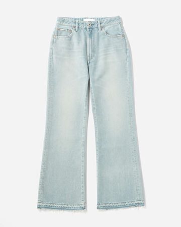 WOMEN | Light Flare Jeans 9oz Light Indigo,LIGHT INDIGO, large image number 3