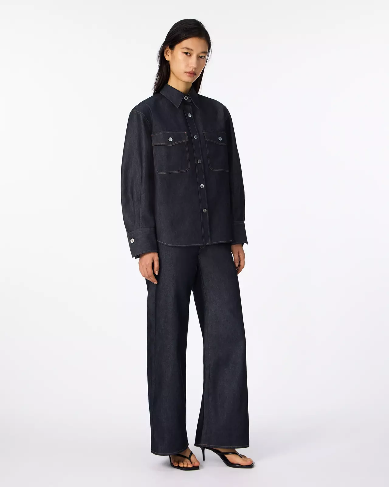 WOMEN | Light Denim Work Shirt 7oz Rigid,RIGID, large image number 5