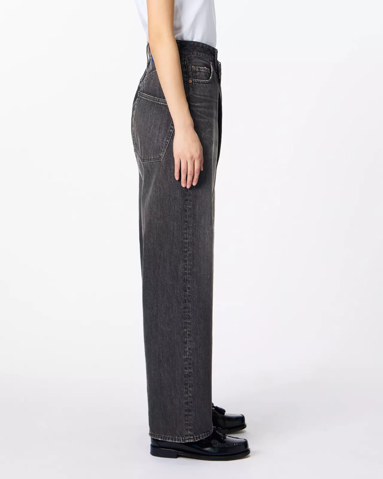 WOMEN | Wrap Straight Jeans 11oz Washed Black,BLACK, large image number 1