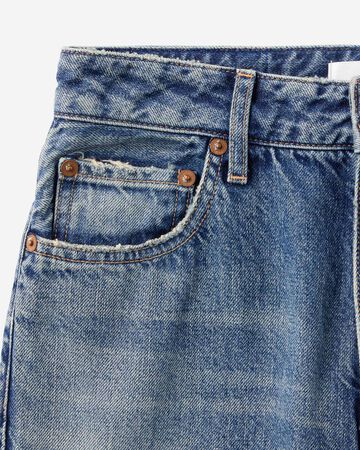WOMEN | Damage Straight Jeans 11oz Medium Indigo,MEDIUM INDIGO, large image number 8