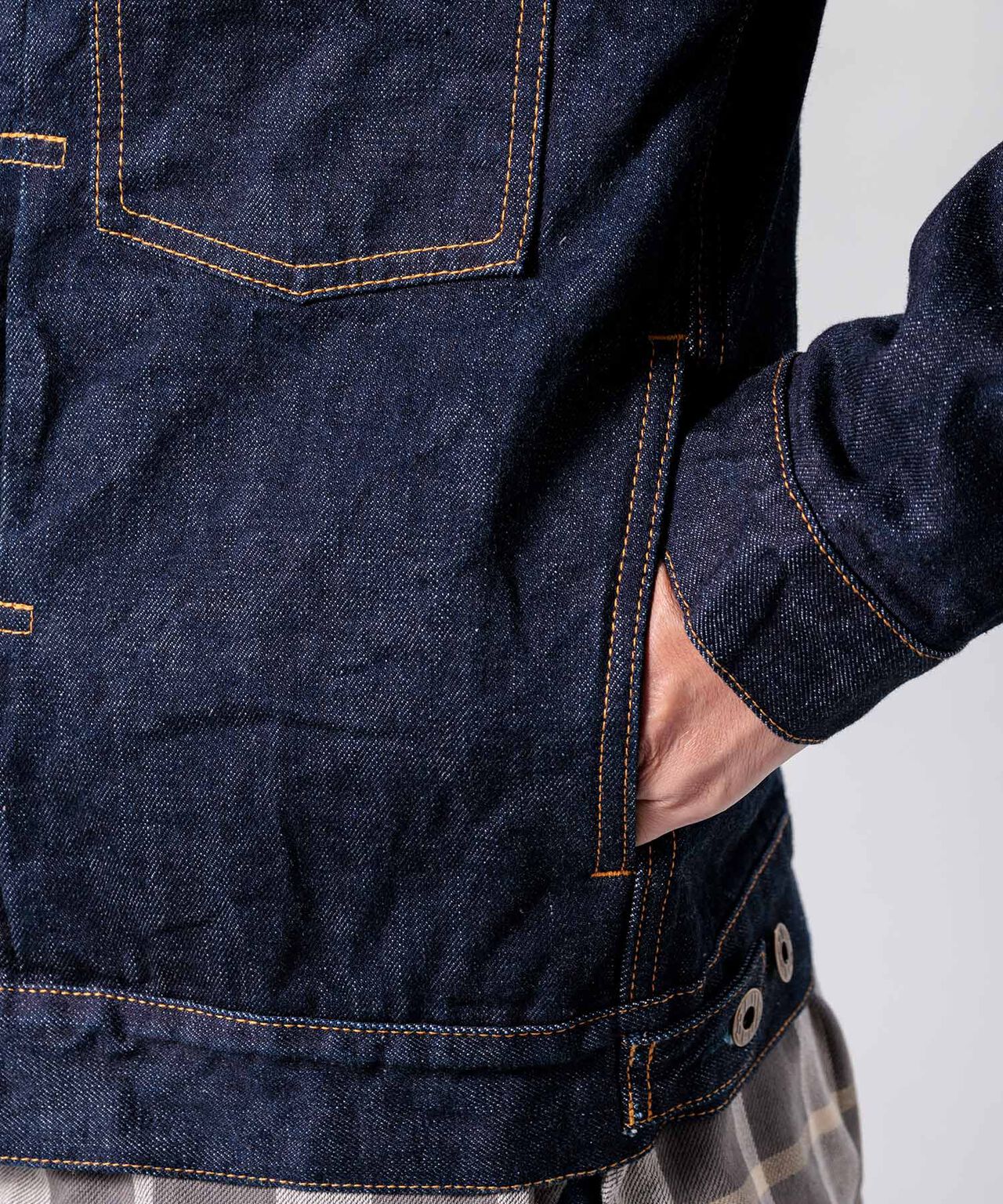 14.8oz Type 2 Denim Jacket,INDIGO, large image number 8