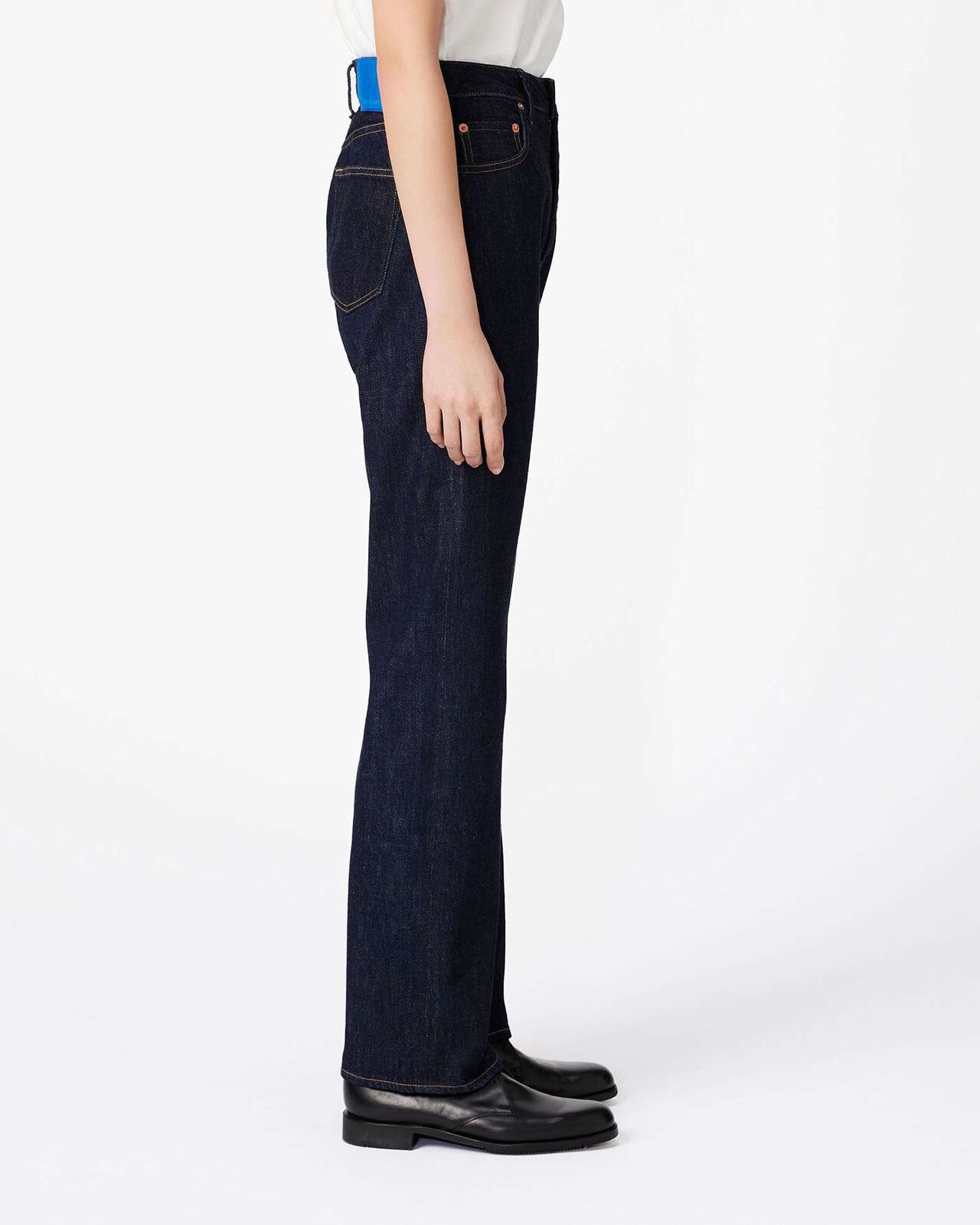 WOMEN | Selvedge Slim Straight Jeans 12oz,INDIGO, large image number 1