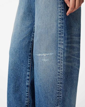 WOMEN | Damage Straight Jeans 11oz Medium Indigo,MEDIUM INDIGO, large image number 3