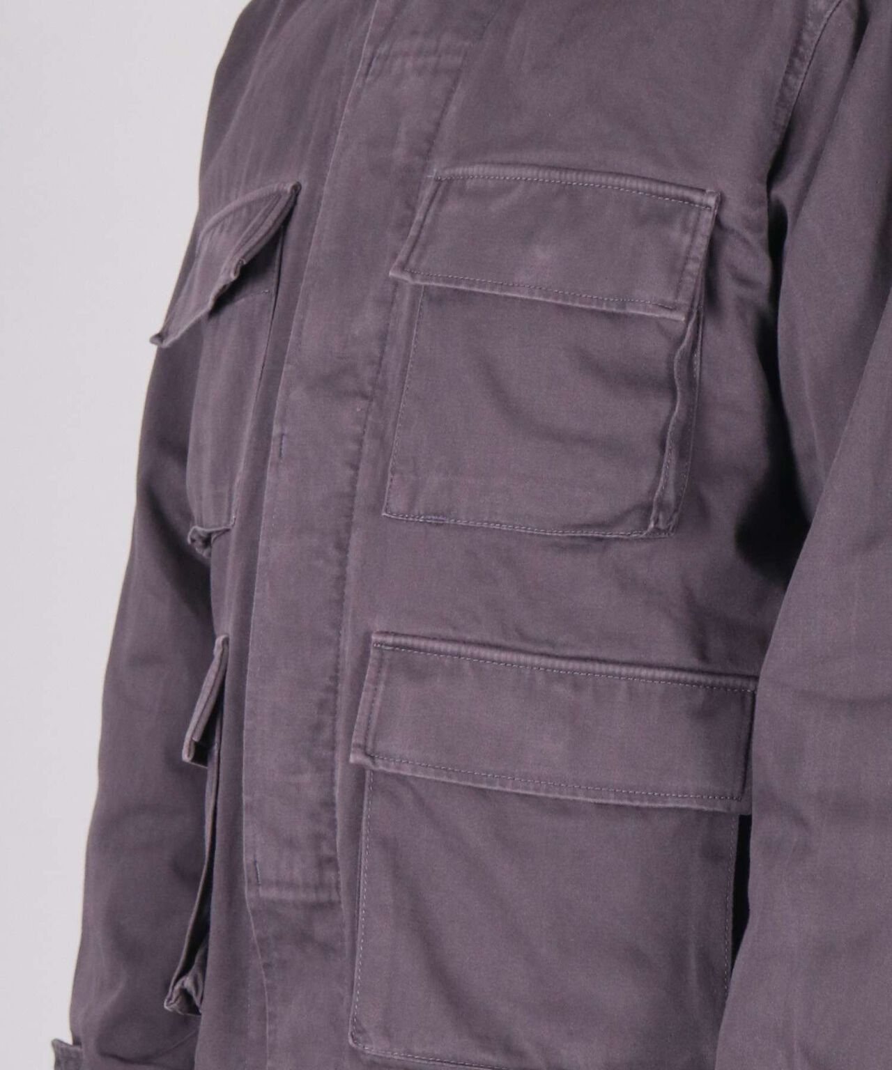Sulphur Dyed Loose Satin Fatigue Jacket,OLIVE, large image number 9