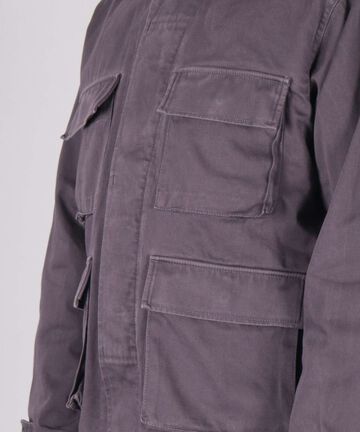 Sulphur Dyed Loose Satin Fatigue Jacket,OLIVE, large image number 9