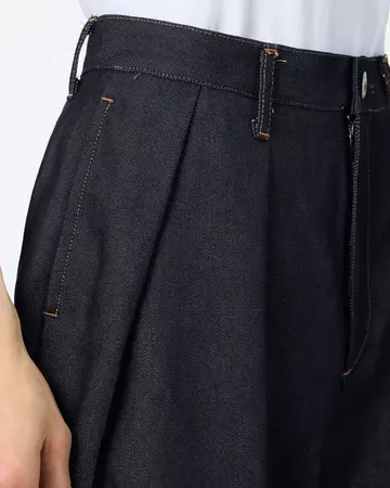 MEN | Light Two Tuck Loose Trousers 9oz Rigid,RIGID, large image number 3