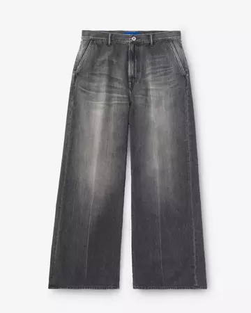 MEN | Light Wide Press Trousers 9oz Washed Black,WASHED BLACK, large image number 4