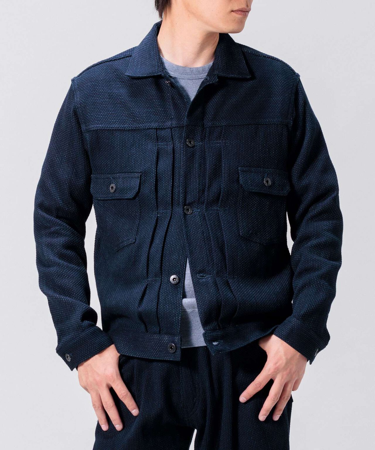 Sashiko Type 2 Jacket,INDIGO, large image number 3
