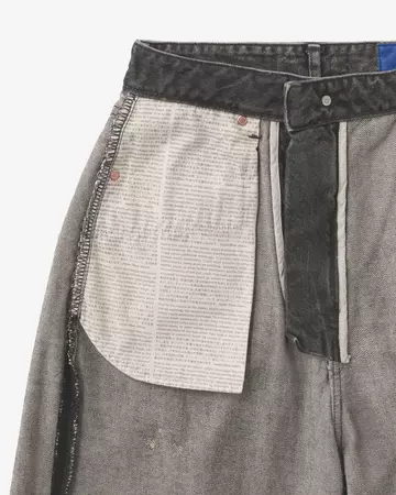 WOMEN | Damage Loose Jeans 11oz Washed Black,BLACK, large image number 7