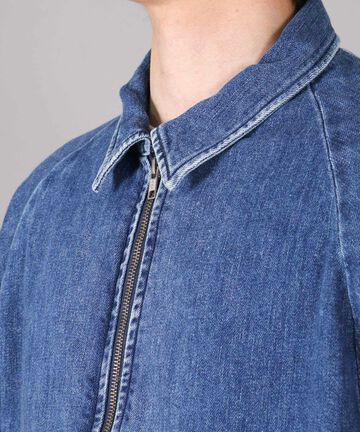 11oz Denim Smooth Swing Top Jacket,MEDIUM INDIGO, large image number 3