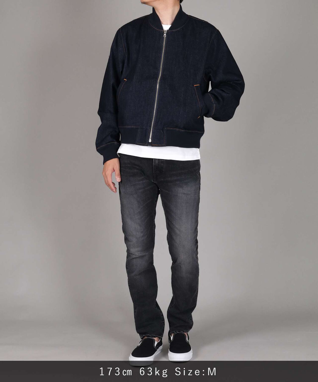 11.5oz Denim Bomber Jacket,INDIGO, large image number 13
