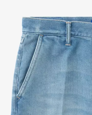 MEN | Light Wide Press Trousers 9oz Medium Indigo,MEDIUM INDIGO, large image number 9