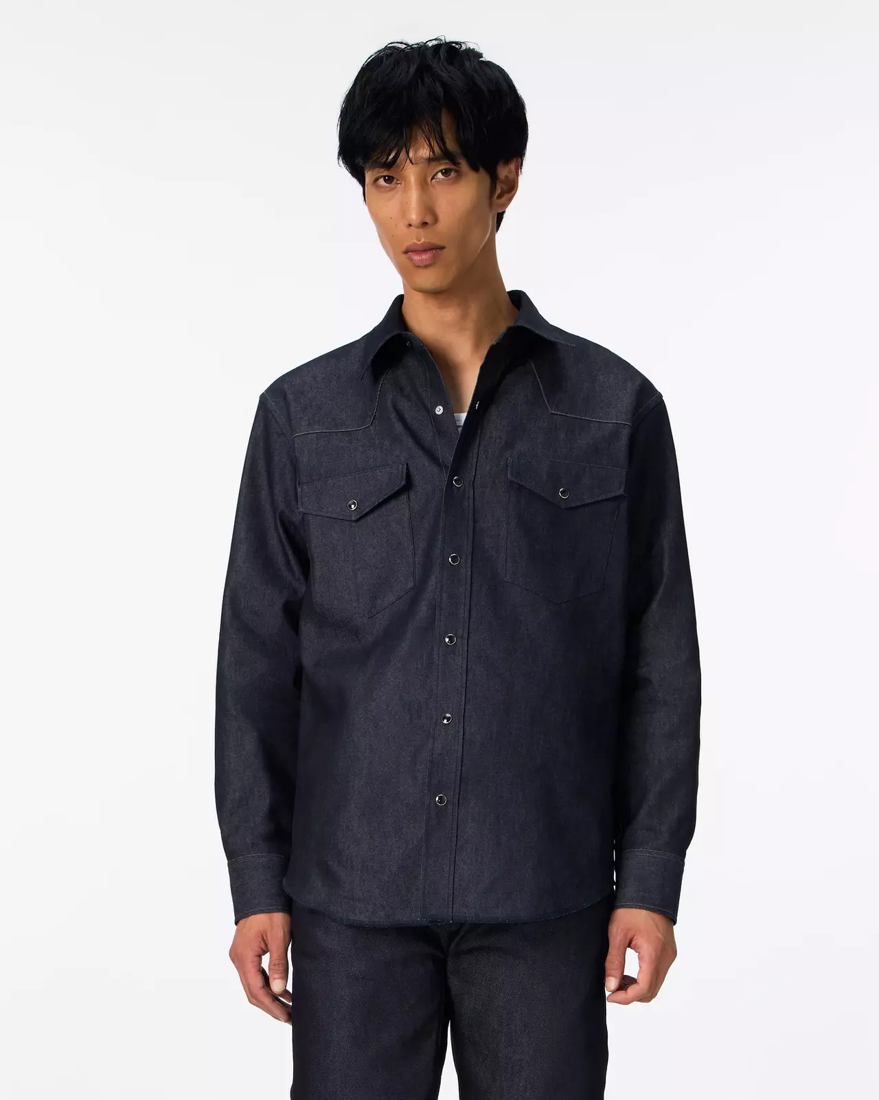 MEN | Light Denim Western Shirt 7oz Rigid,RIGID, large image number 0