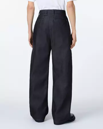 MEN | Light Two Tuck Loose Trousers 9oz Rigid,RIGID, large image number 2