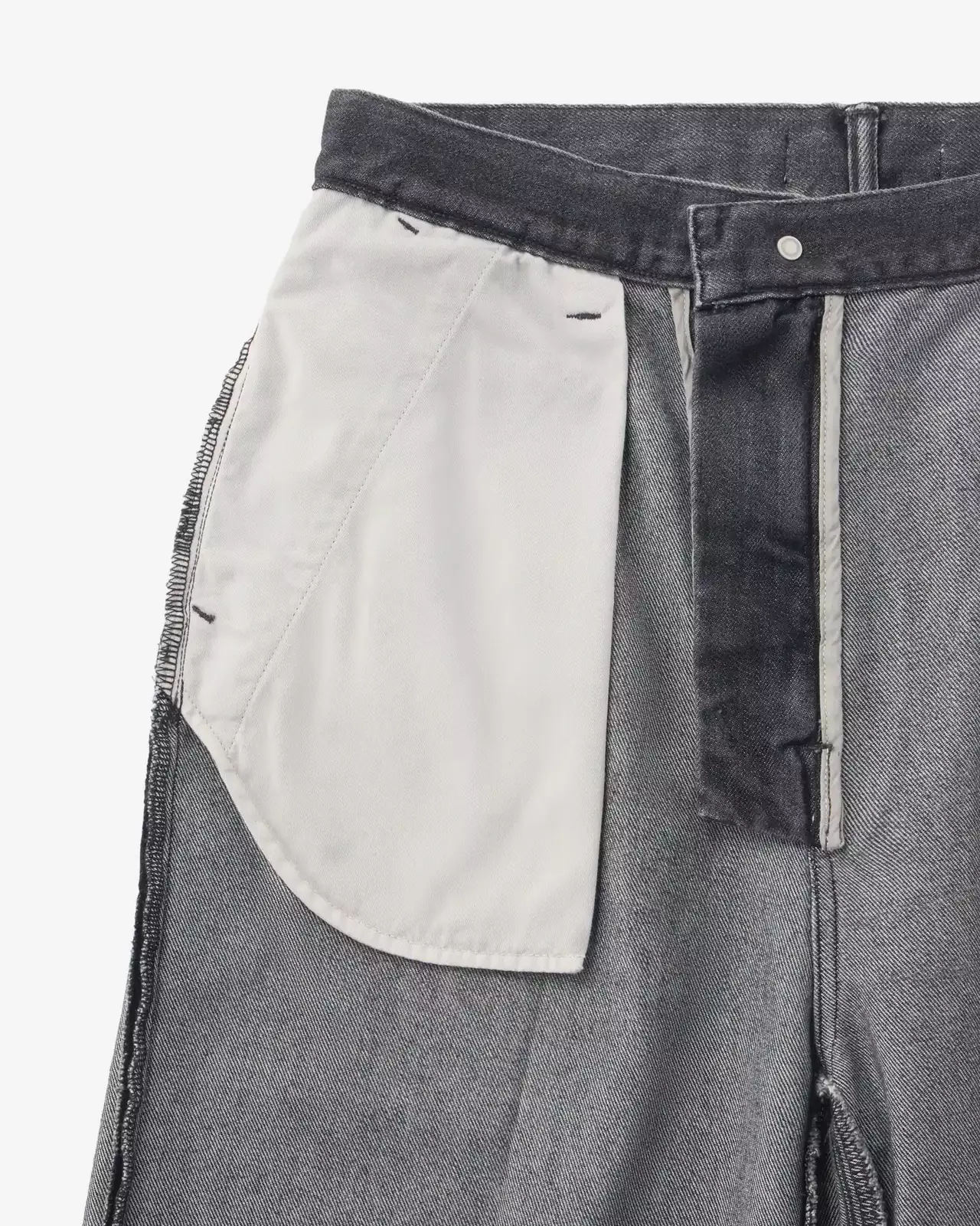 MEN | Light Wide Press Trousers 9oz Washed Black,WASHED BLACK, large image number 7