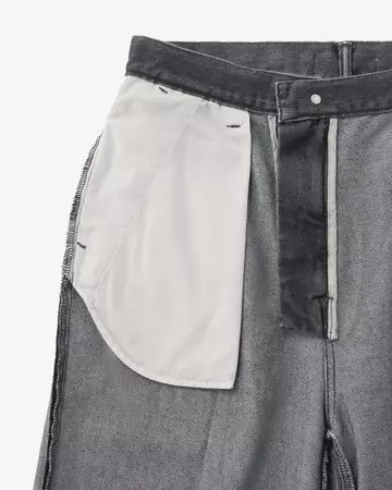 MEN | Light Wide Press Trousers 9oz Washed Black,WASHED BLACK, large image number 7
