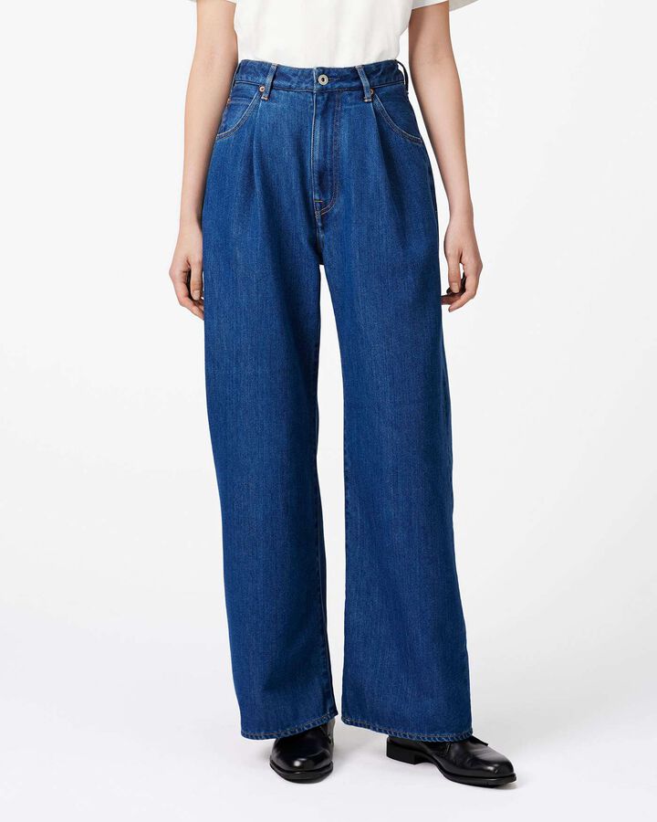 WOMEN | Light Wide Jeans 9oz Medium Indigo,, medium